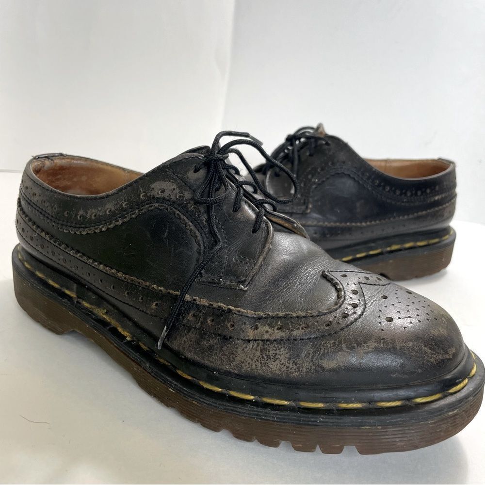 Dr‎ Martens VTG Chunky Distressed Leather Wingtips Shoes Sneakers
